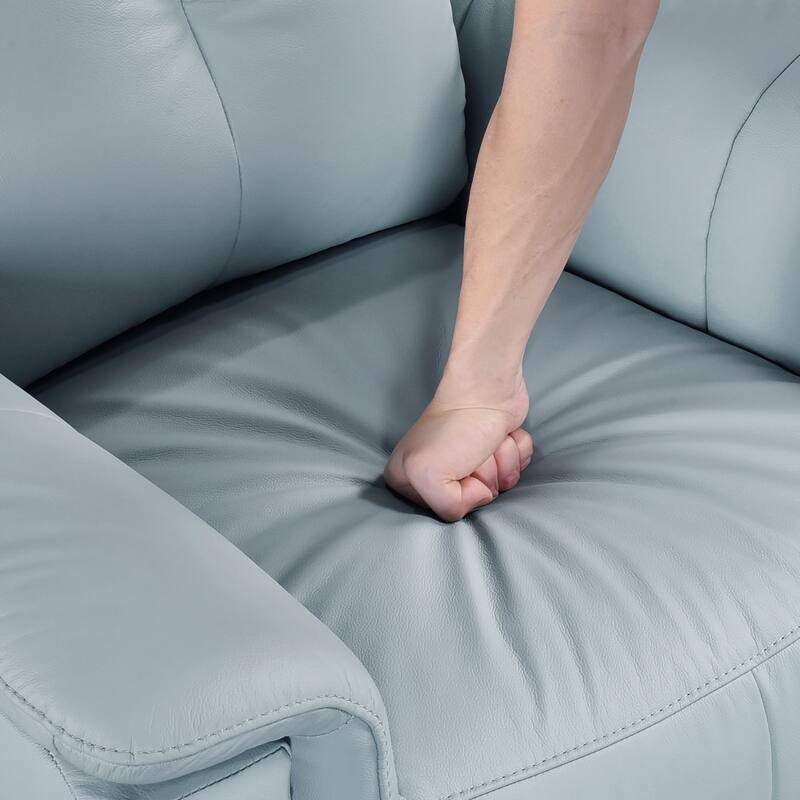 Monte 35.5" Leather Swivel Glider Manual Recliner - 360-Degree Swivel