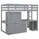 preview thumbnail 17 of 33, Twin Size Loft Bed with Wardrobe,Desk and Storage Drawers For Home,Kids Bed Design