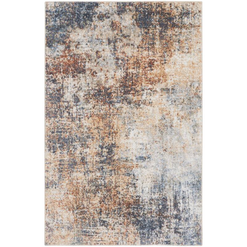 Nourison Astra Machine Washable Abstract Area Rug - 2' 2" x 4' - Multicolor - Rectangle