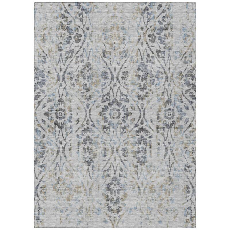 HomeRoots Floral Transitional Rectangle Outdoor Rug