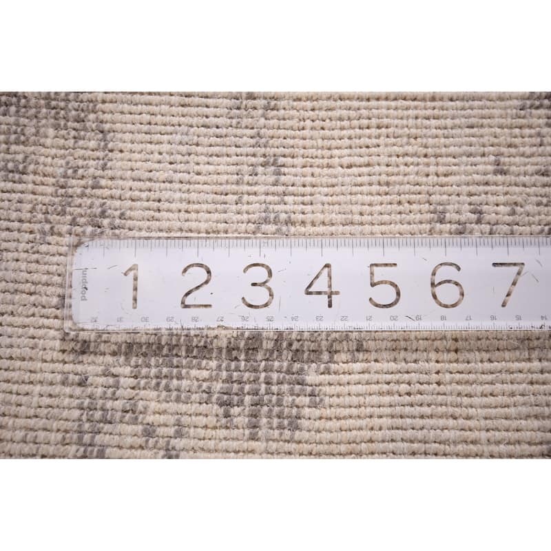 Abstract Contemporary Area Rug Hand-Knotted Oriental Wool Carpet - 5'4"x 7'7"