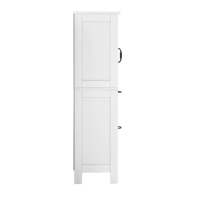 Bathroom Floor Cabinet with Doors, Drawers and Adjustable Shelf - 11.8 x 23.6 x 43.3 in