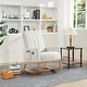 preview thumbnail 14 of 34, VECELO Upholstered Rocking Chair Padded Seat with Pocket and USB Port, Rocking Chair Nursery Rocker
