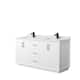 Option White, Black Trim, Carrara Marble Top