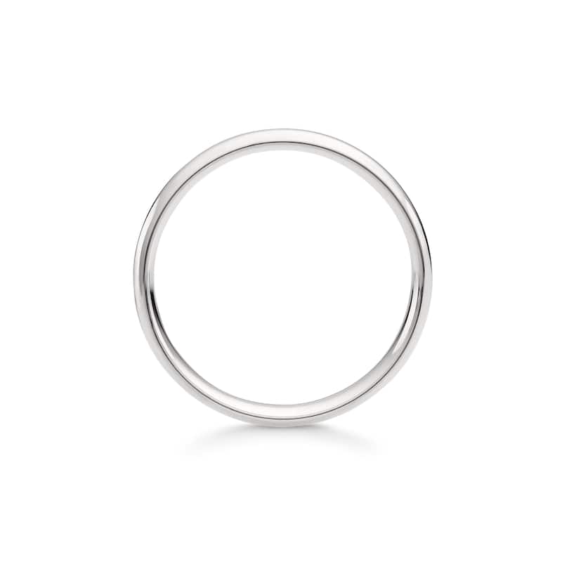 Clover White Gold Comfort Fit Wedding Band