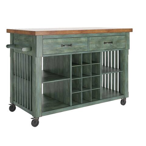 Eleanor Kitchen Island with Wine Rack by iNSPIRE Q Classic