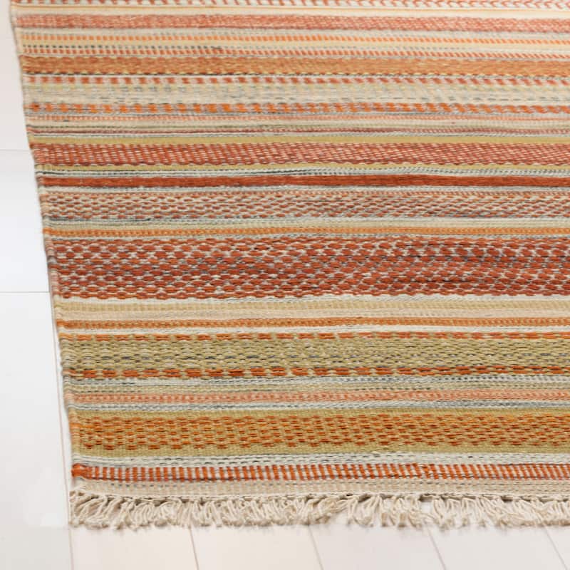 SAFAVIEH Handmade Striped Kilim Karissa Stripe Wool Rug with
