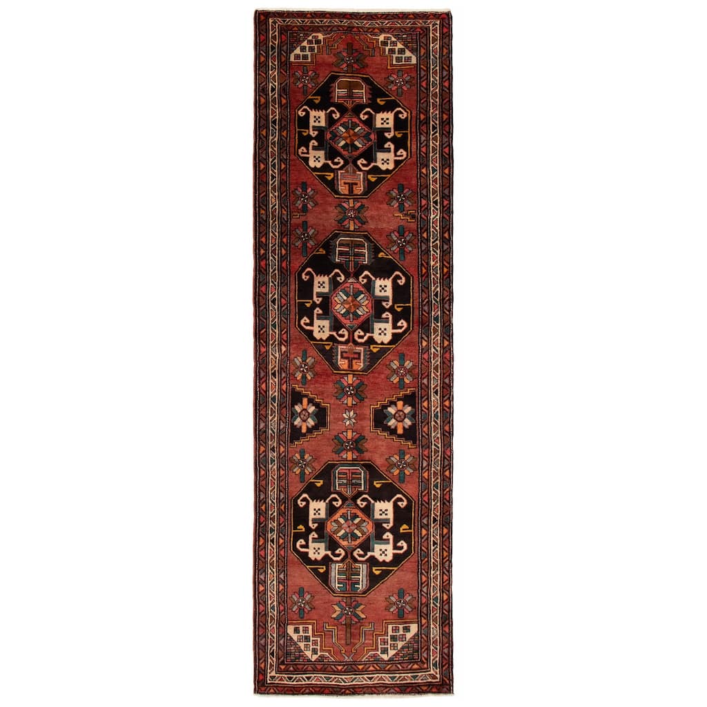 ECARPETGALLERY Hand-knotted Konya Anatolian Red Wool Rug - 3'11 x 13'5