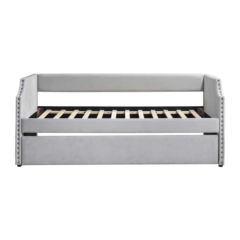 Leith Textured Fabric Daybed with Trundle