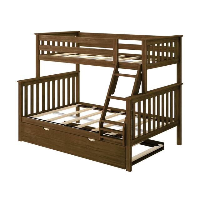 Max and Lily Twin over Full Bunk Bed with Trundle Bed