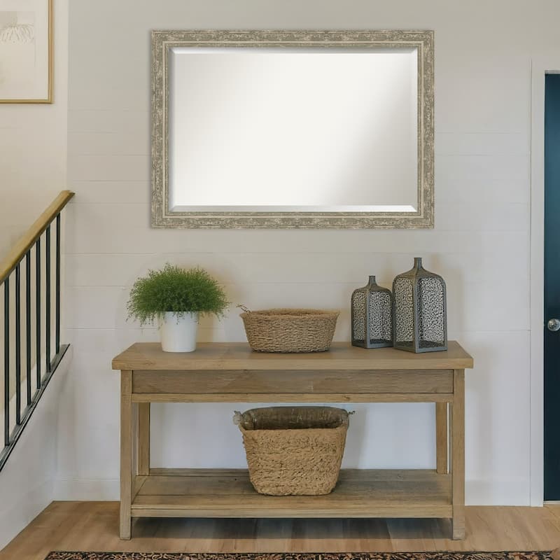 Filigree Beveled Framed Wall Mirror
