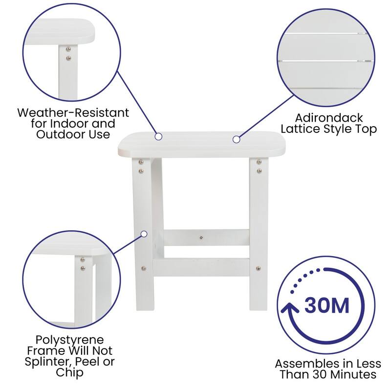 All-Weather Poly Resin Adirondack Side Table - Patio Table