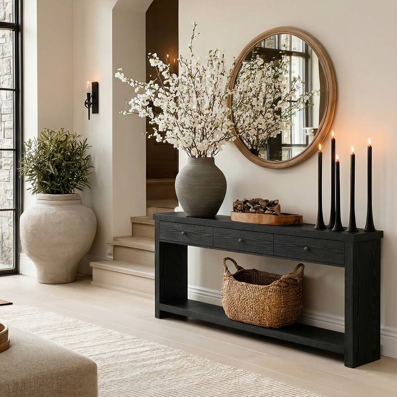 70.9" Extra Long Console Table with Drawers & Storage, Entryway Sofa Couch Foyer Accent Table for Living Room Hallway Entrance