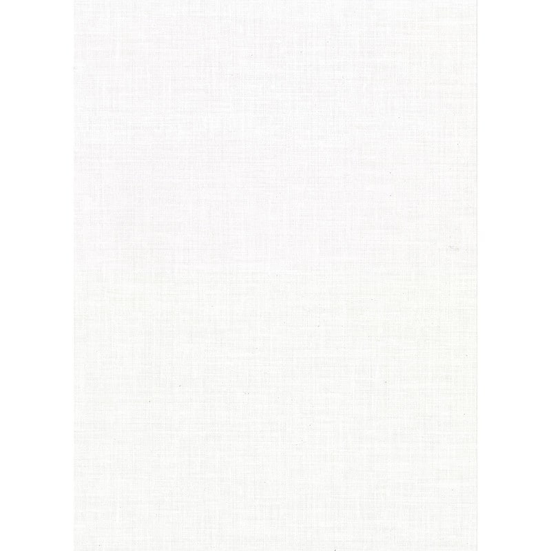 Warner Upton White Faux Linen Wallpaper
