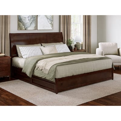 Andorra Platform Bed with Panel Footboard and Storage Drawers