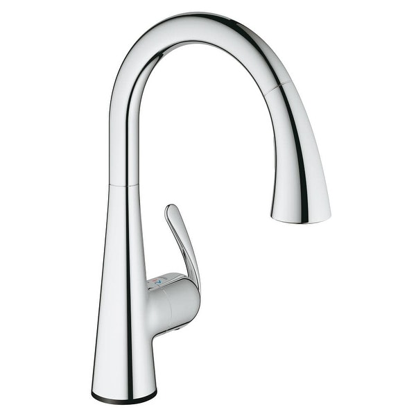Grohe 30 205 1 Ladylux3 Cafe Touch Activated Pull-Down High-Arc Kitchen Faucet with 2-Function Locking Sprayer