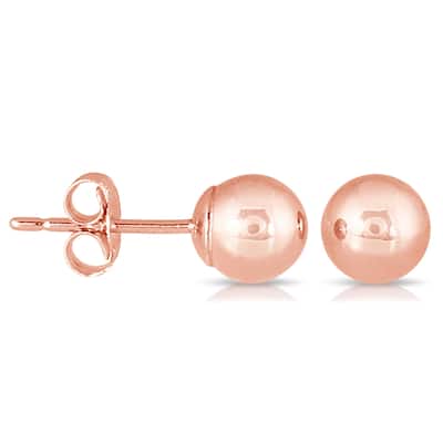 Marquee Jewels 10k Rose Gold 4 mm Ball Stud Earrings