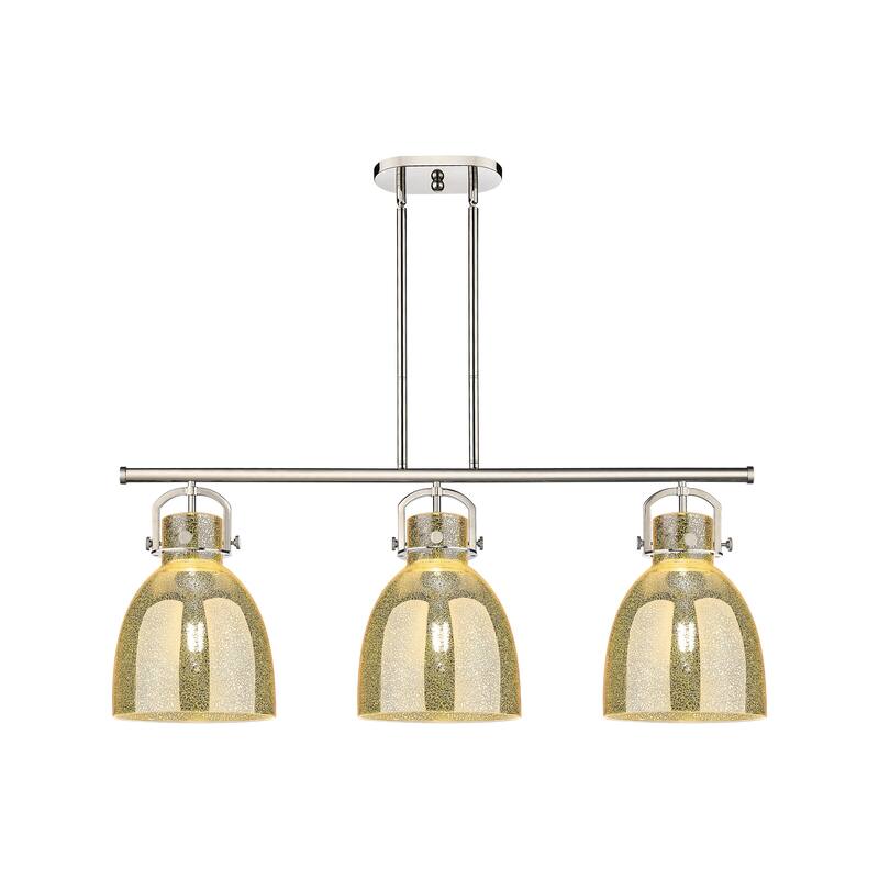 Innovations Lighting Urban Downtown - Newton Bell - 3 Light 42" Stem Hung Arched-Frame Island Light