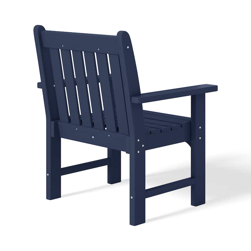 Laguna Poly 5-Piece Outdoor Patio Square Table Garden Arm Chairs Dining Set