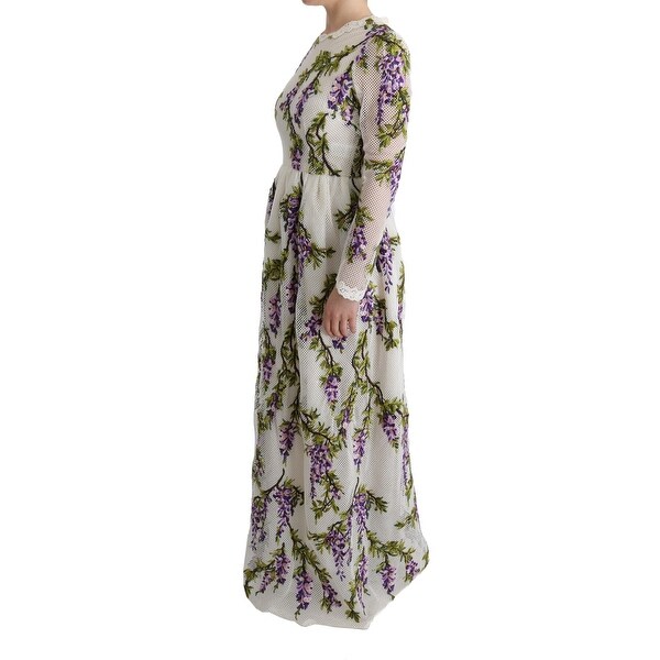 white floral embroidered maxi dress