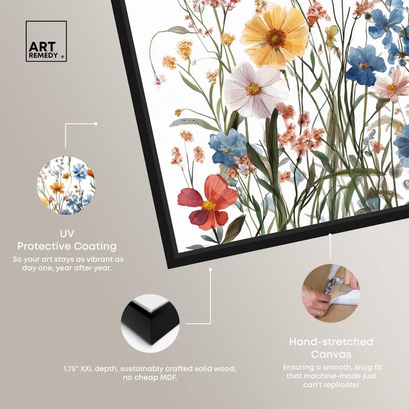 Garden of Fluttering Canvas by Art Remedy