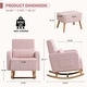 preview thumbnail 22 of 46, HOMYKA 27.95” Rocking Chair, Teddy Velvet Fabric with Pillow and Ottoman