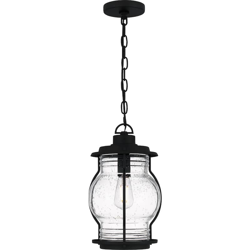 Luther 1-Light Earth Black Outdoor Hanging Lantern