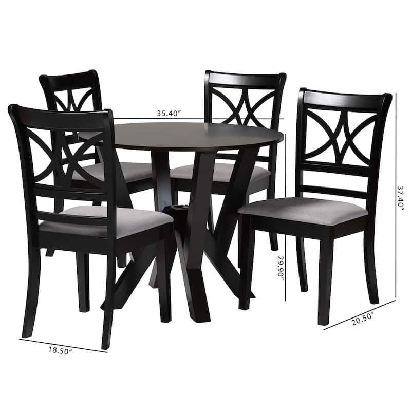 Mari Modern Wood 5-Piece Dining Set