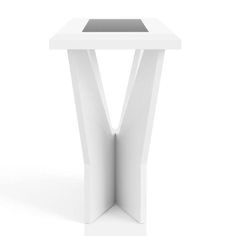 Ameena Contemporary 47-inch Glass Top Sofa Table by Furniture of America