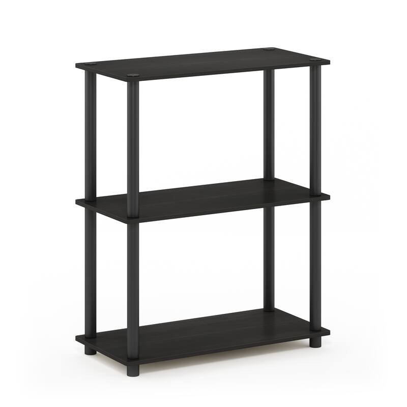Furinno Turn-N-Tube 3-Tier Compact Multipurpose Shelf Display Rack,Americano/Black