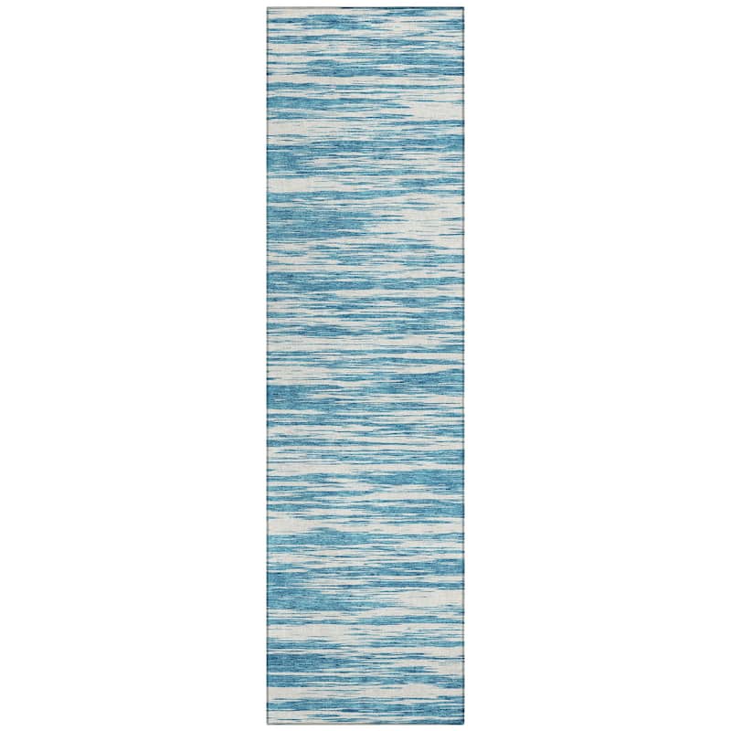 Machine Washable Indoor/ Outdoor Casual Ombre Chantille Rug