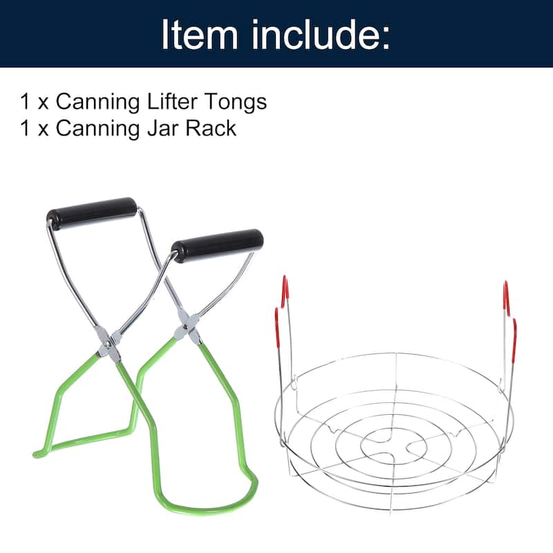 2 Pcs Canning Supplies, Canning Rack Kits, Red - Silver