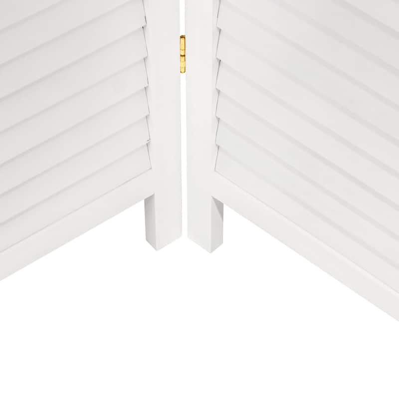 6 ft. Tall Wooden Louvered Room Divider