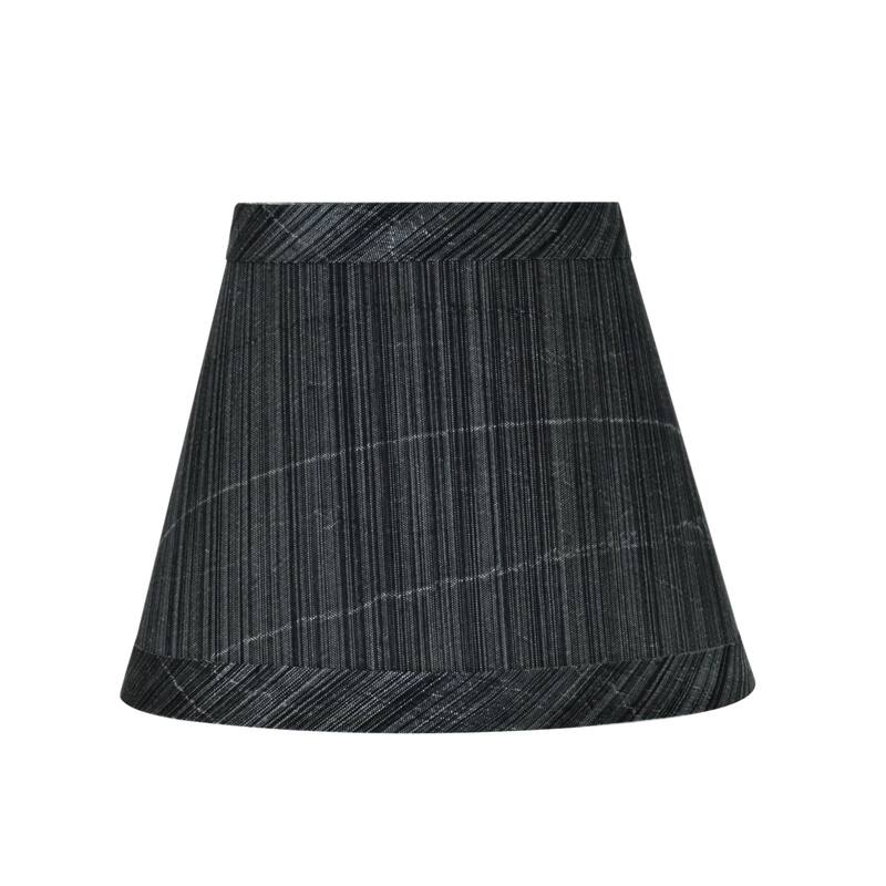 Aspen Creative Hardback Empire Chandelier Clip-On Lamp Shade (2 Pack), Grey & Black, (3" x 5" x 4")