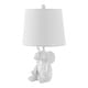 preview thumbnail 10 of 11, Laken 21" Modern Shabby Chic Resin/Iron Happy Elephant LED Kids' Table Lamp with Phone Stand, by JONATHAN Y