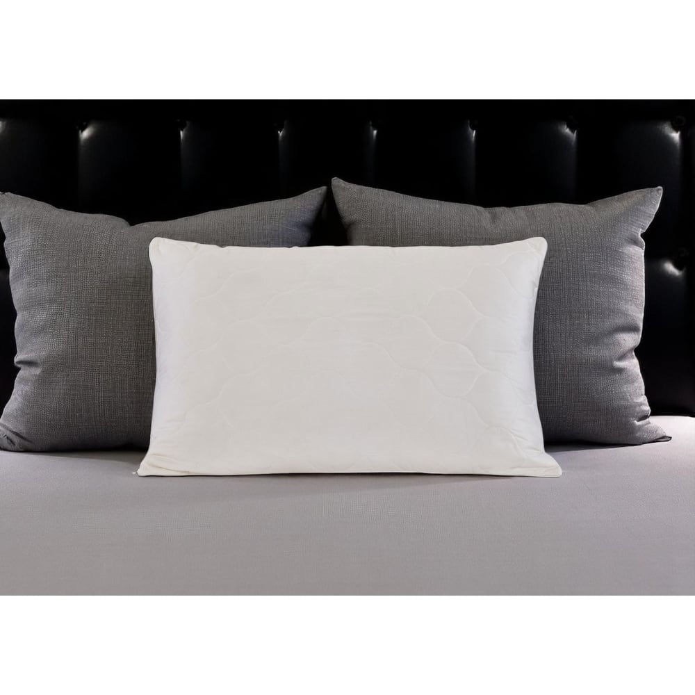 HomeRoots Cotton Latex Foam And Wool Hypoallergenic Standard Size Bed Pillow - Ivory