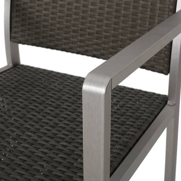 Cape Coral Outdoor Wicker Barstool (Set of 2) by Christopher Knight