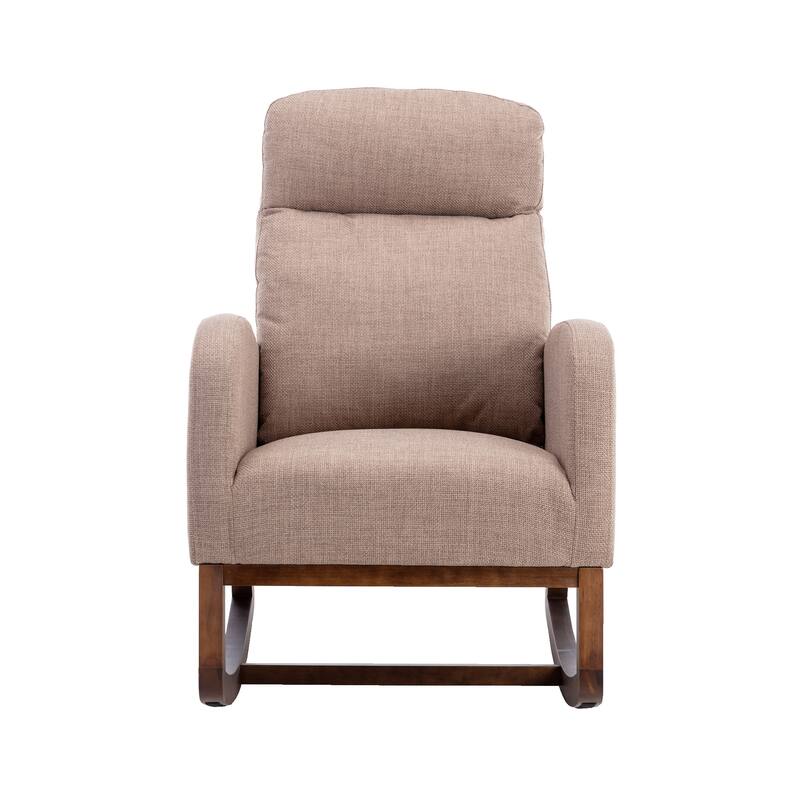 27" Upholstered Rocking Chair with Side Pocket