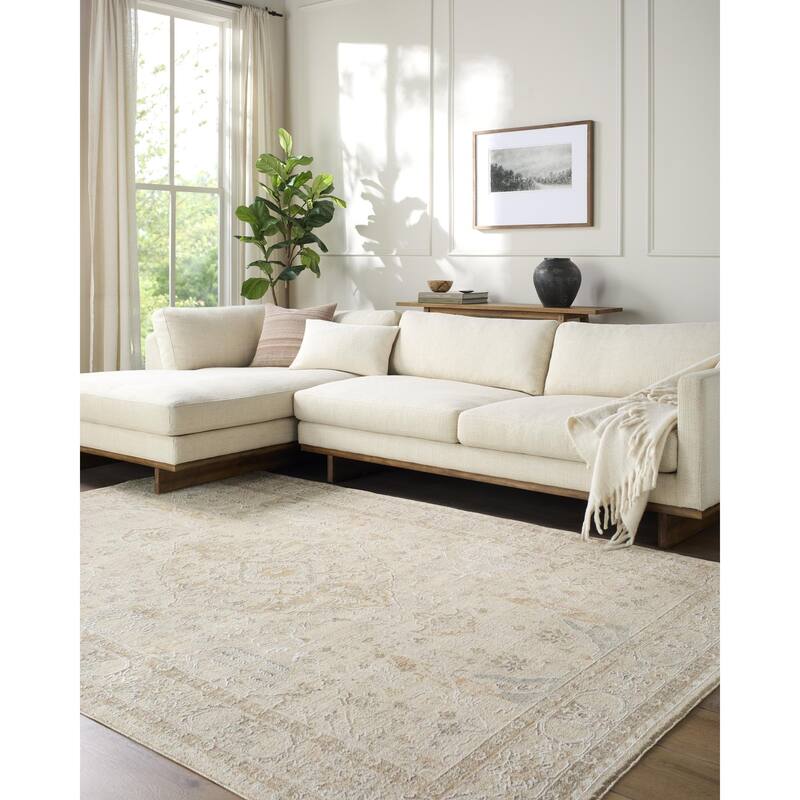 Rachel Zoe x Livabliss The Vintage Edit Traditional Area Rug - Beige - 9' x 12'2"