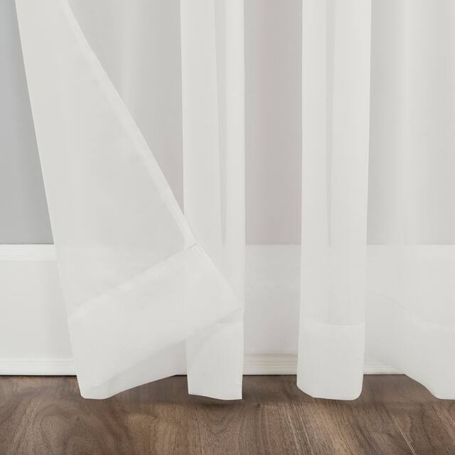 No. 918 Emily Voile Sheer Grommet Curtain Panel- Single Panel