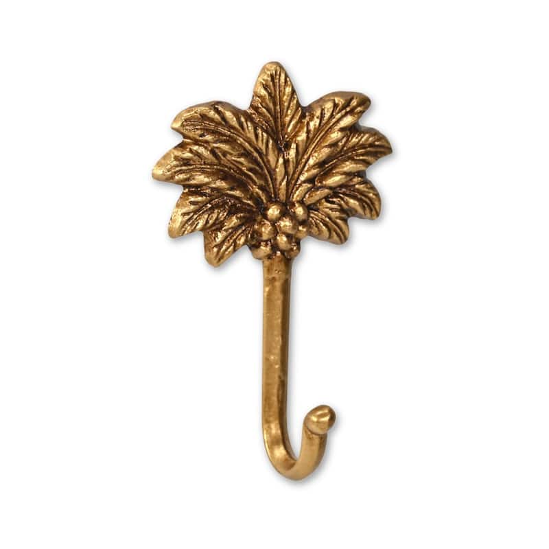 Theira Palm Tree Gold Cast Iron Wall Hook - N/A