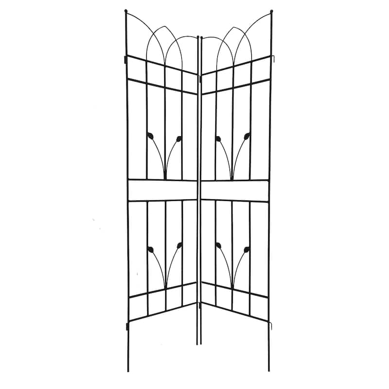4 Pack Metal Garden Trellis 71" x 17.7" Rustproof Trellis for Climbing Plants Outdoor Flower Support
