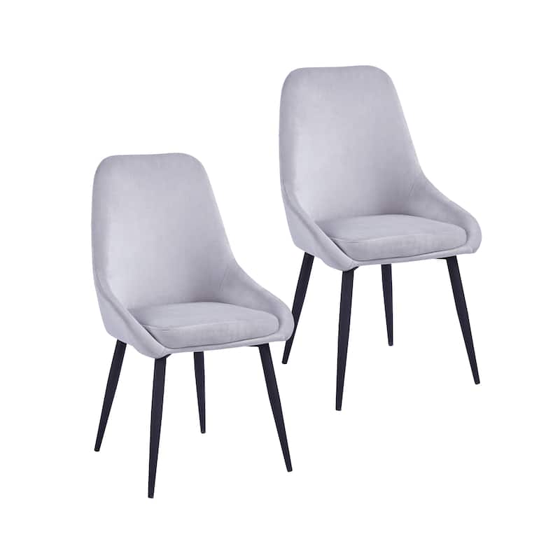 Porthos Home Fern Dining Chairs Set of 2, Velvet Upholstery, Steel Legs