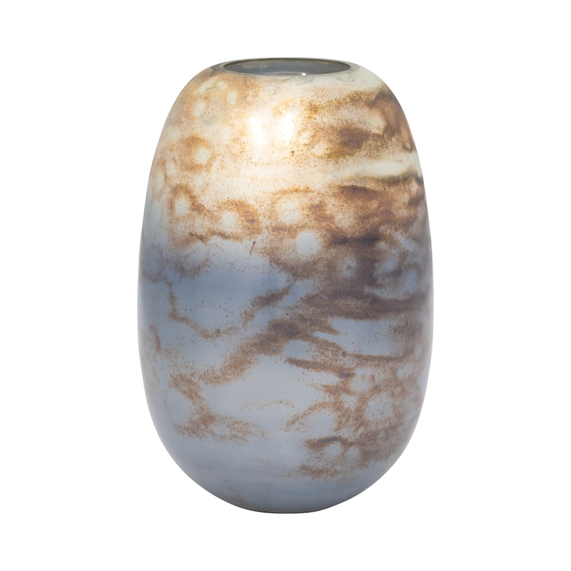 Sagebrook Home Glass Blue Cylinder Vapor Glass