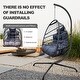 preview thumbnail 20 of 22, Stand Wicker Rattan Patio Basket Swing Egg Chair with C Type Bracket