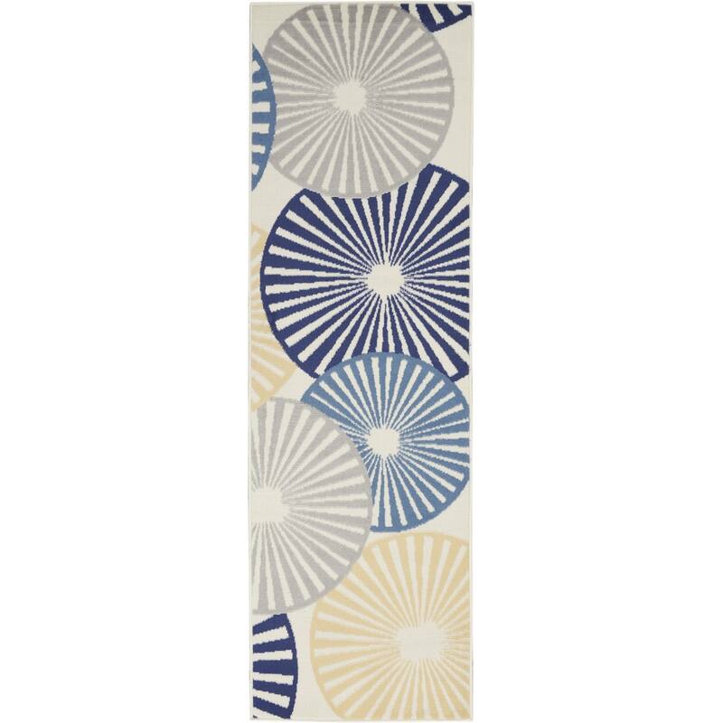Mahez Power Loomed Geometric Modern Area Rug By HomeRoots - 90' X '27' X '0.5