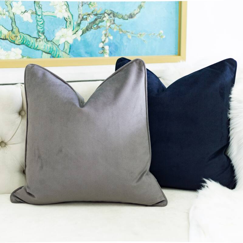 Sia Velvet 20" Square Decorative Throw Pillow 2PK
