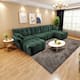 Option 4 Seater with 2 Ottoman Green