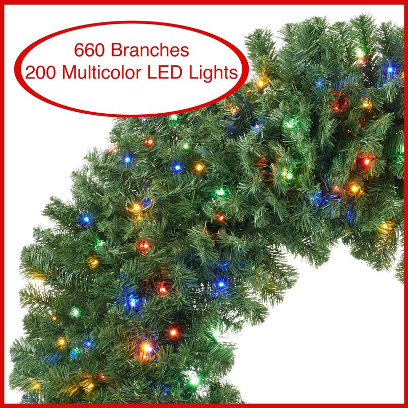 Green Fir Artificial Holiday Christmas Wreath Holiday Décor