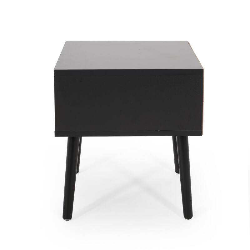 Roomfitters Modern End Table with Storage Drawer, Nightstand for Bedroom or Living Room